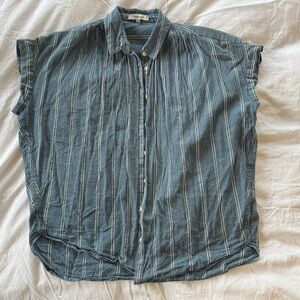 Madewell Denim Blue Striped Shirt